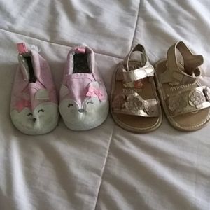 Bundle of baby girl shoes